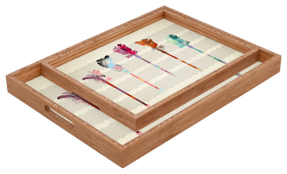 Iveta Abolina Feathered Arrows Rectangular Tray
