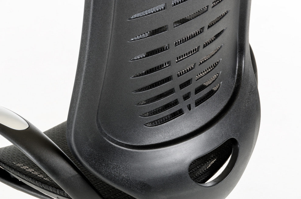HomeRoots 41" Black Plastic and Steel Office Chair