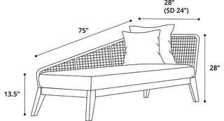 Netta Outdoor Left Chaise, Feather Gray Fabric