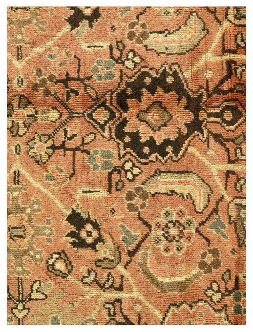 Salmon Color Vintage Persian Mahal 10'8''x13'8''