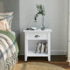 Acadian Solid Wood Bedside Table, White