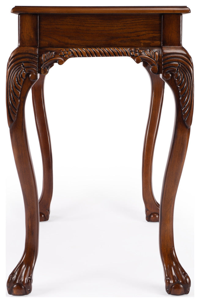 Dupree 33" Wood Writing Desk, Medium Brown
