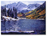 'Rocky Mountain Solitude' Canvas Art by David Lloyd Glover, 32"x24"