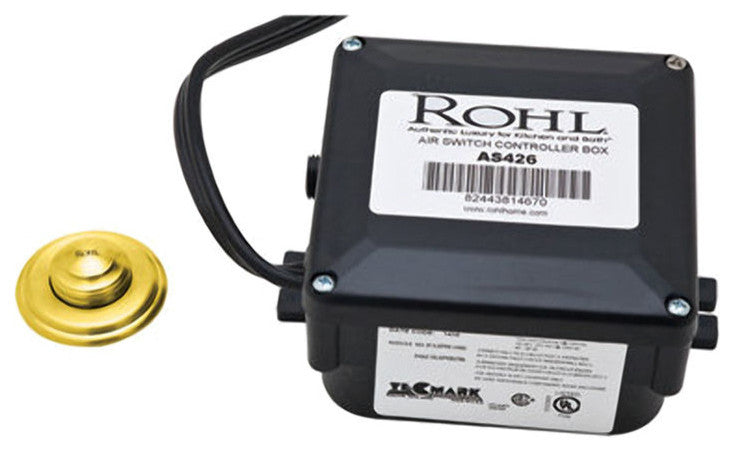 Rohl AS550IB Luxury Air Switch Only for Garbage Disposal, Inca Brass