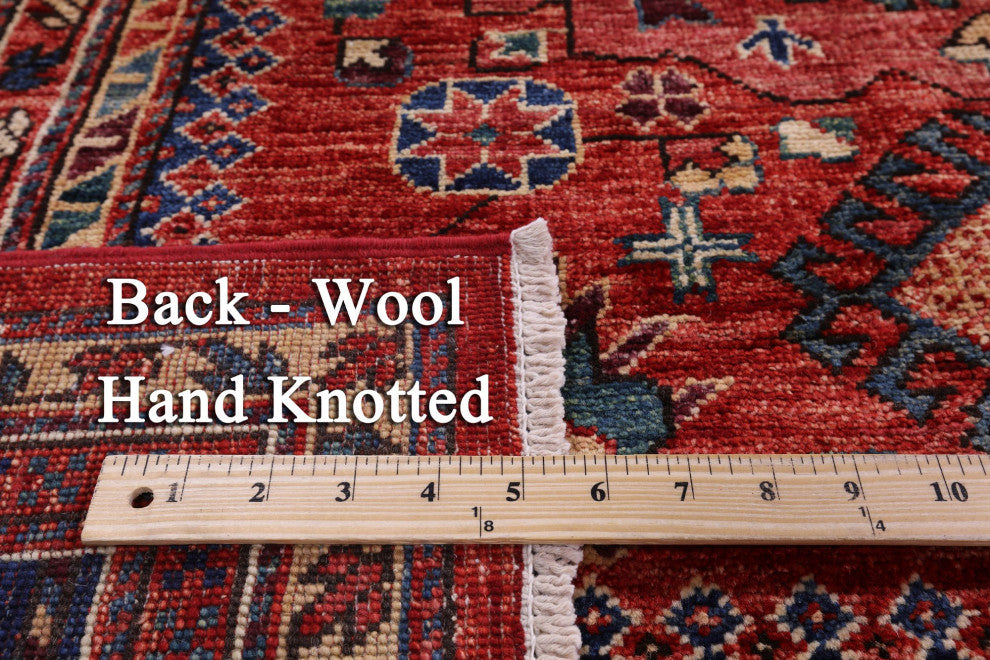 9' 11" X 13' 7" Persian Fine Serapi Handmade Wool Rug - Q12439