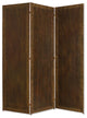 Benzara BM26471 Metal 3 Panel Screen Textured Nub Head Accent Borders, Brown