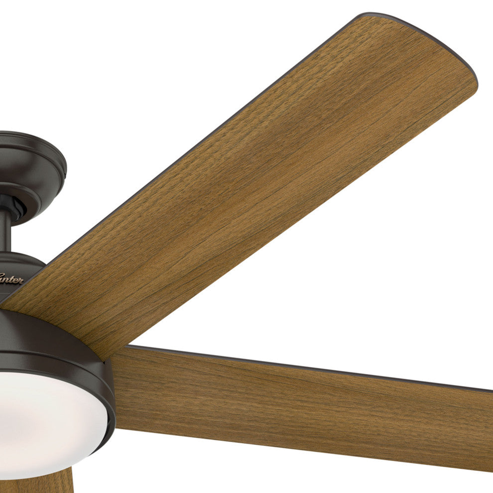 Hunter Wifi 60" Romulus Noble Bronze Ceiling Fan, LED Light and Remote Control