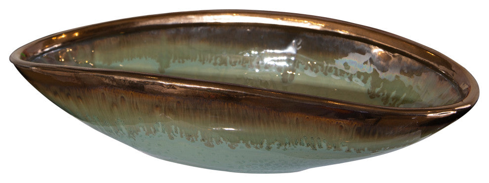 Uttermost Iroquois Green Glaze Bowl