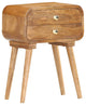 vidaXL Cabinet Accent Side End Table with Storage Drawers Solid Wood Mango