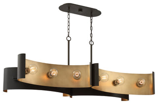 Transitional Large Chandelier, Bronze, Nature Brass/Bronze