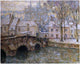 Henri Le Sidaner Snow at Chartres, 20"x25" Wall Decal
