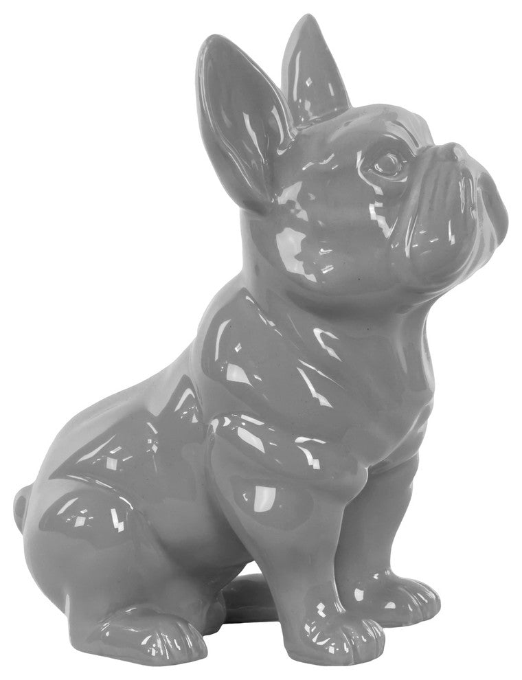 Ceramic Figurine, Gloss Gray