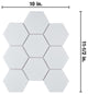 Metro Super 4" Hex Glossy White Porcelain Floor and Wall Tile
