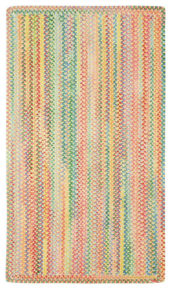Capel Baby's Breath Light Yellow 0450_150 Braided Rugs - 4' X 6' Concentric Rect