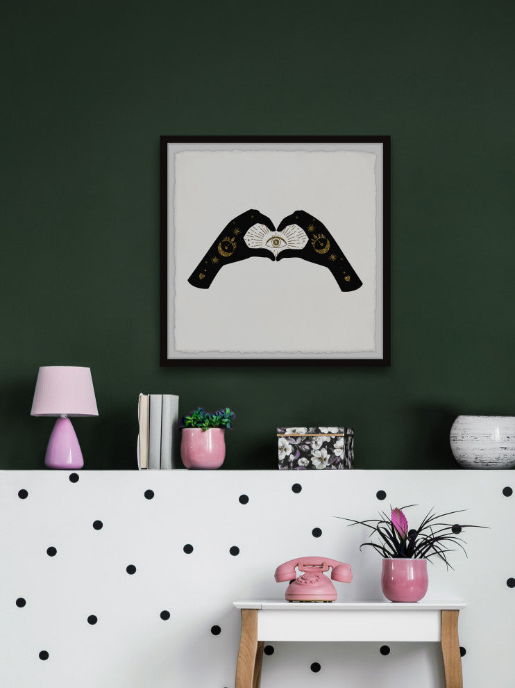 "Cosmic Love" Framed Painting Print, 12x12