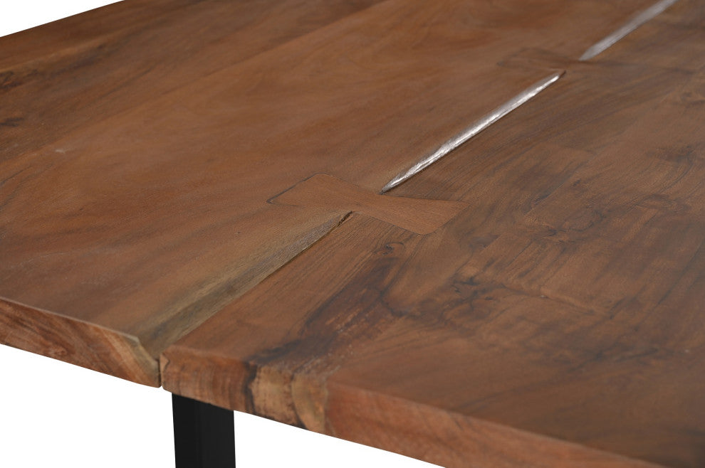 Athea Butterfly Dark live Edge Dining Table - 84"