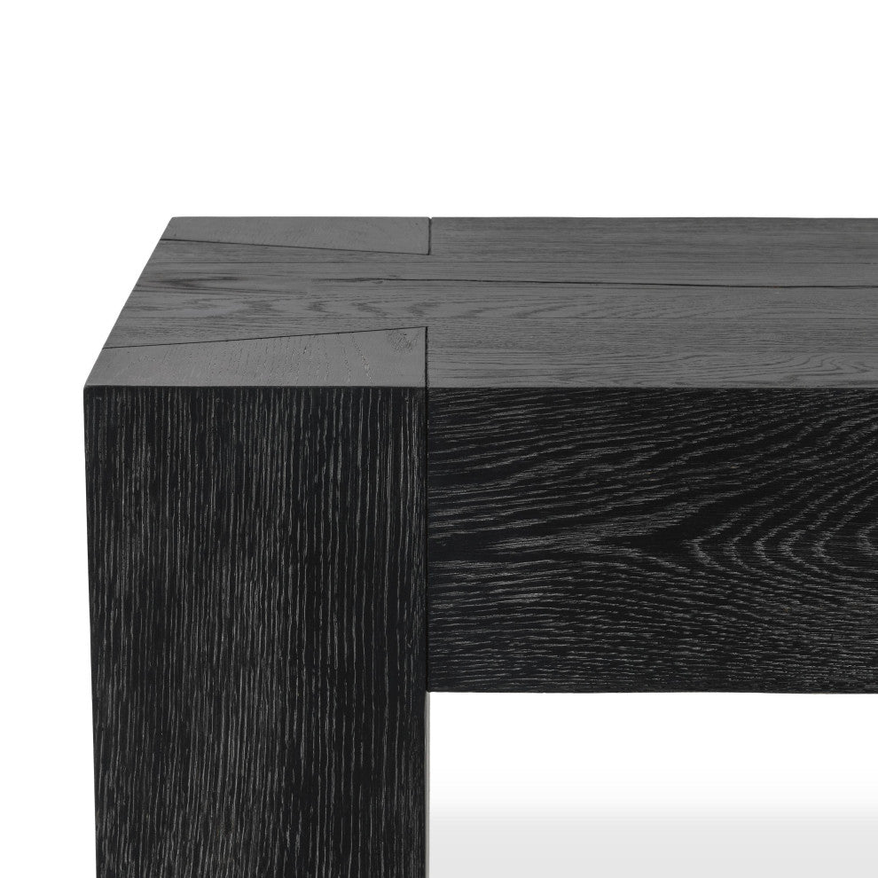 Bristol Cracked Oak 72" Console Table by Kosas Home, Meadow Black