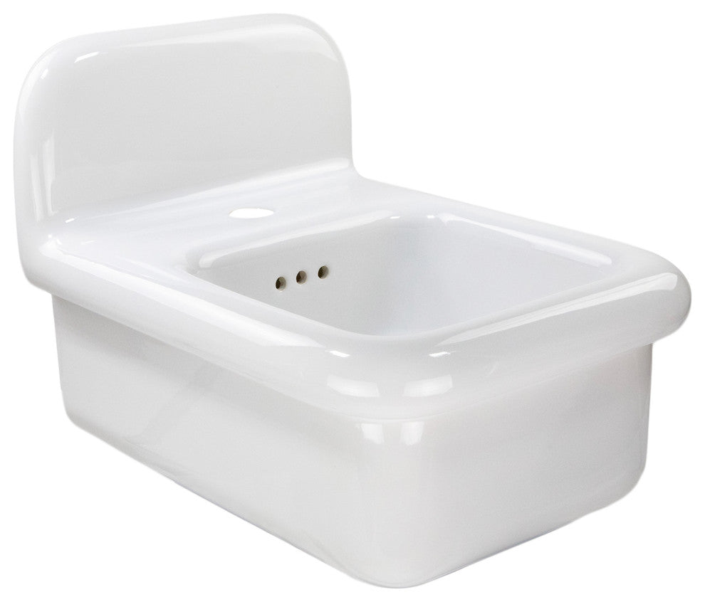 Nantucket Sinks 14" Fireclay Wall-mount Bath Sink
