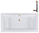 Streamline 66 in. x 34 in. Acrylic Drop-In Bathtub, Brushed Gold