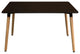Wooden Rectangular Dining Table with Splayed Legs, Black and Brown