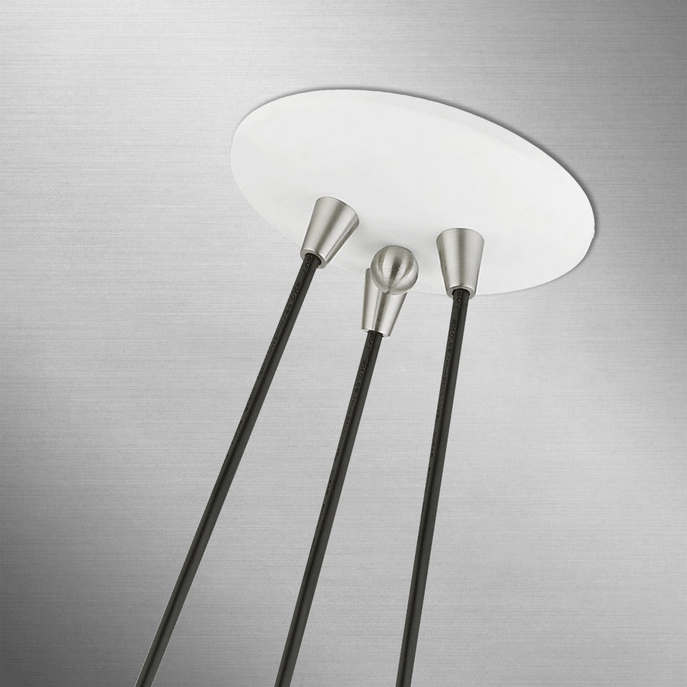 Livex Lighting 3 Light White Globe Pendant