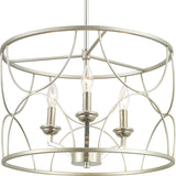 Progress Lighting Landree Three-Light Chandelier, Silver Ridge, P400177-134