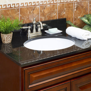 43x22 Absolute Black Granite Vanity Countertops, 8 Faucet Spread