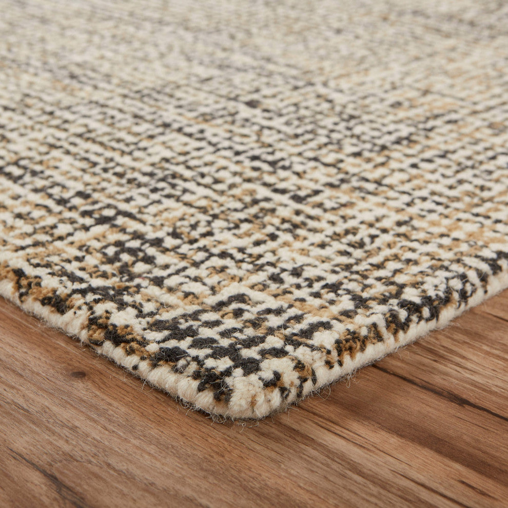 8" x 10" Charcoal Interwoven Maze Area Rug