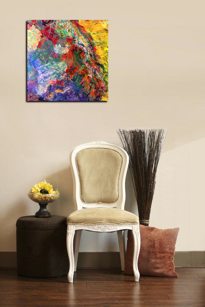 Epic Graffiti "Earth As Art: Melted Colors" Giclee Canvas Wall Art, 12"x12"