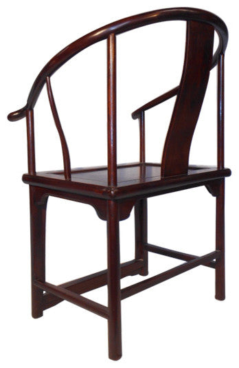 Oriental Monk Chair With Ox Horn Back