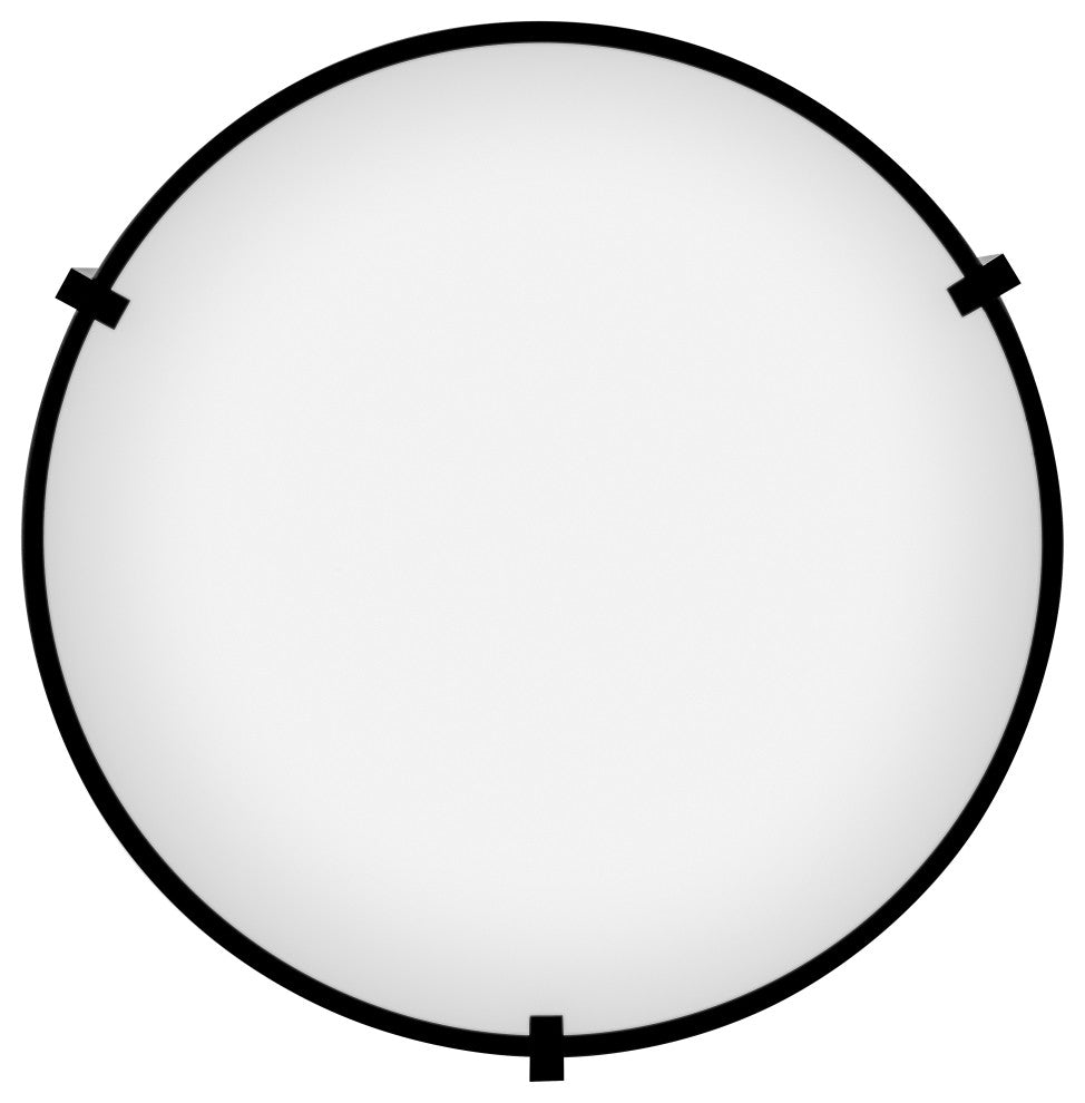 Hinkley 24" Lowell Lg Flush Mount Ceiling Light, Black + Etched Opal