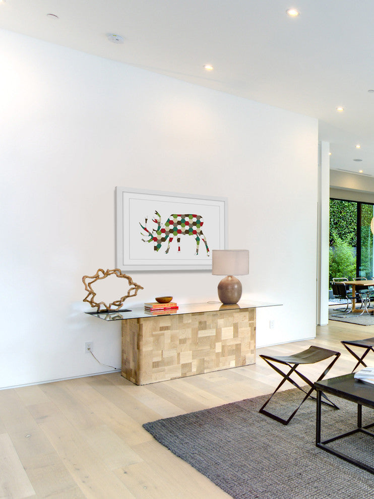 "Christmas Deer" Framed Painting Print