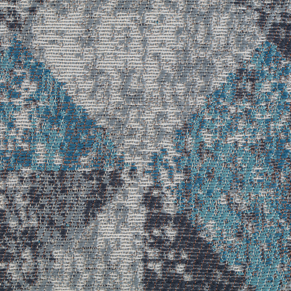 40" x 54" Tromso Blue and Gray 1/2" Rug'd Chair Mat