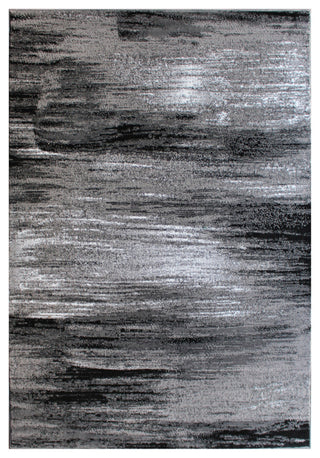 Rylan Collection Abstract Pattern Area Rug-Grey - 5' x 7'