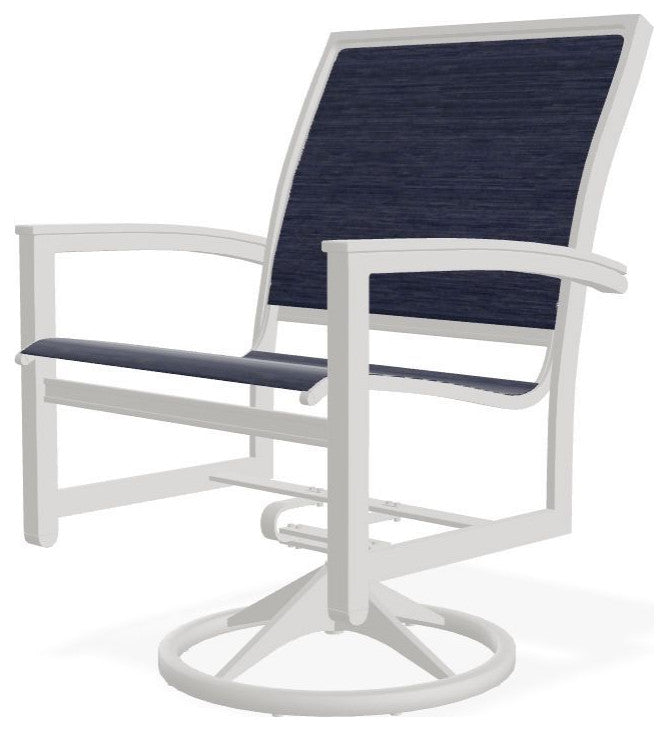Bazza Sling Outdoor Swivel Rocker, Collect Indigo/Snow
