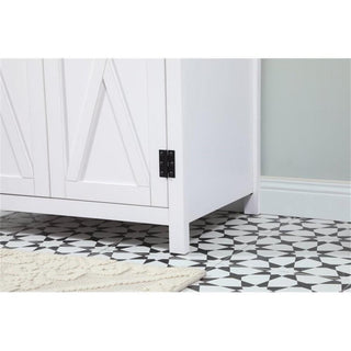 Elegant Decor Grant 30" Aluminum MDF Single Bathroom Vanity in White