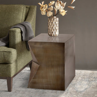 Pasargad Home Aleksy Side Table (Grey)