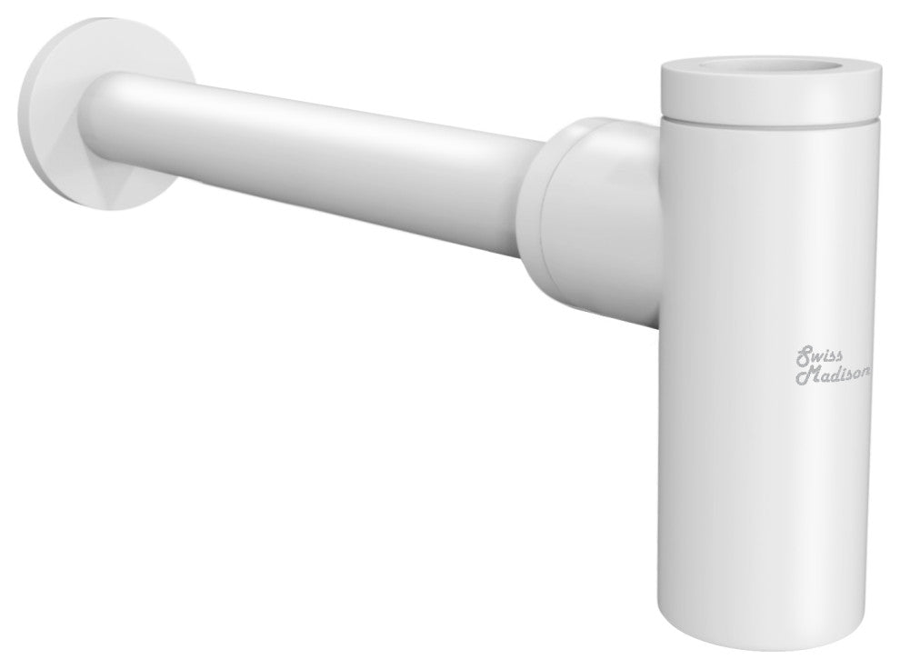 Bottle Trap Drain, Matte White