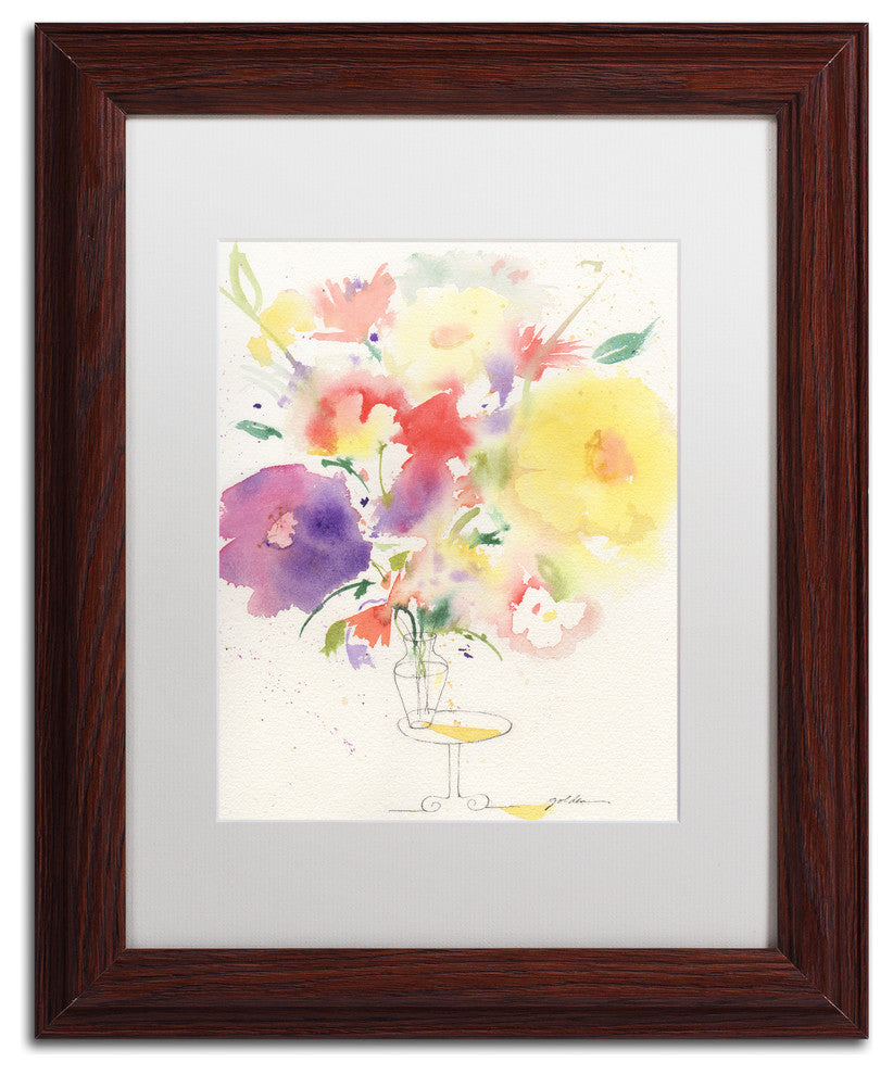 Sheila Golden ''Holiday Bouquet'' Matted Framed Art, Wood Frame, White, 14x11