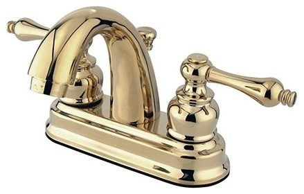 Kingston Brass 4" Centerset Bathroom Faucet, Polished Brass