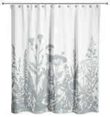 Soft Blue Wildflowers 71x74 Shower Curtain