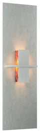 Aperture Vertical Sconce, Vintage Platinum Finish, Topaz Glass
