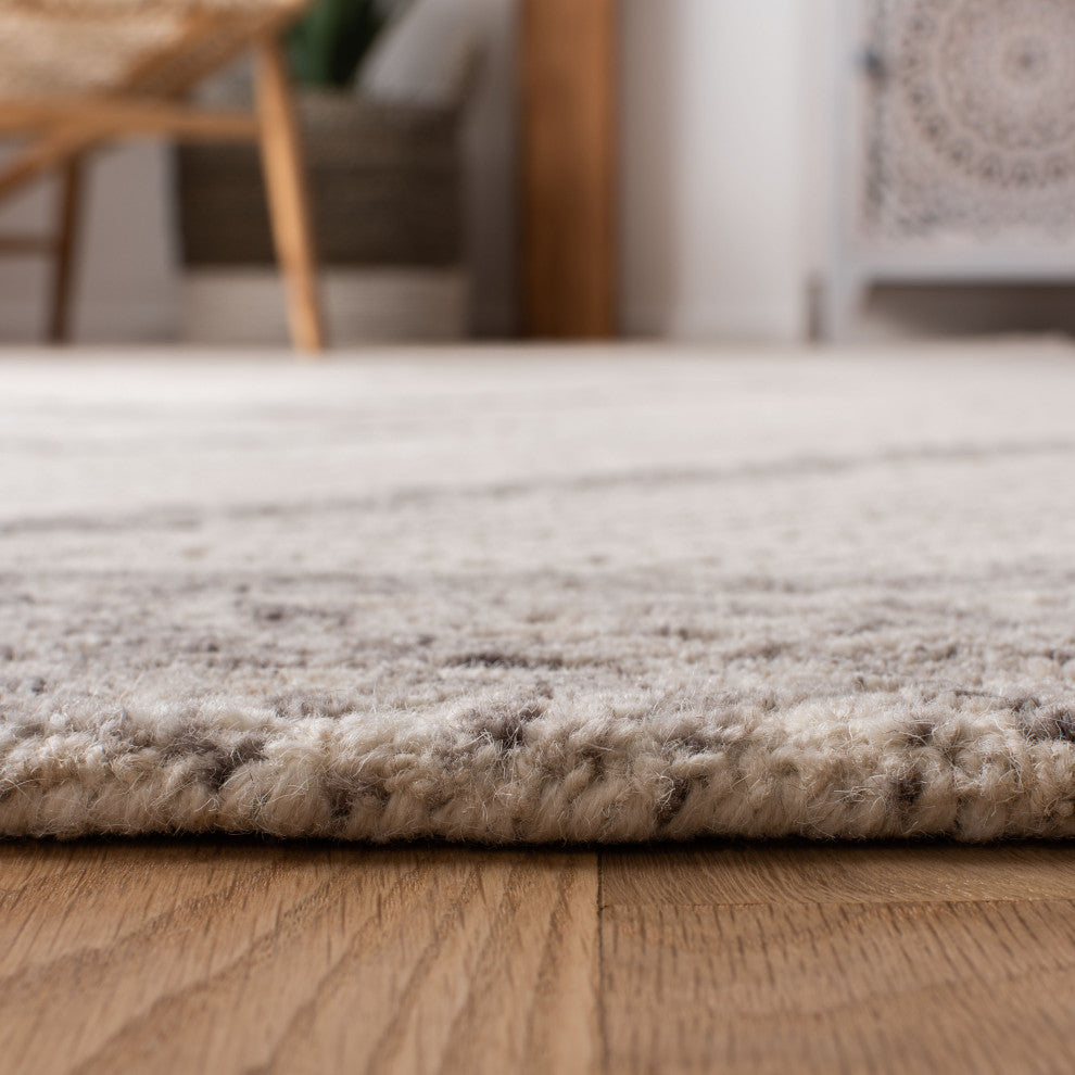 Safavieh Couture Abstract Collection, ABT345 Rug, Ivory/Grey, 4' Round
