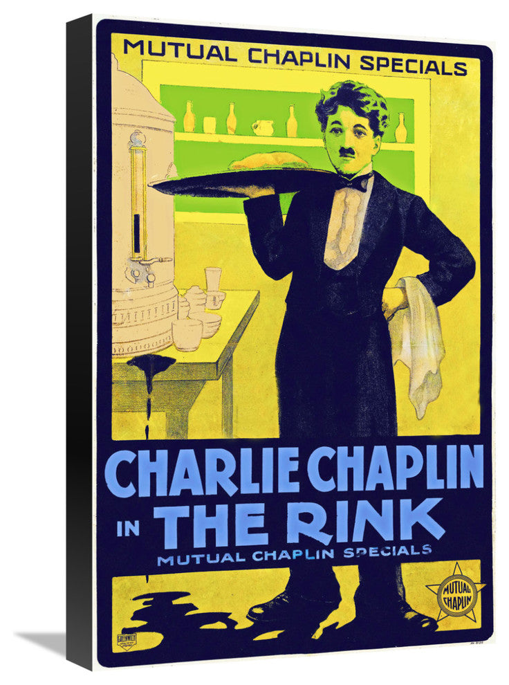 "Charlie Chaplin - The Rink, 1916" Canvas by Hollywood Photo Archive, 15x22"