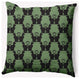 18" x 18" Cat Clowder Indoor/Outdoor Polyester Throw Pillow, Sage