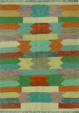 Winchester Kilim Jess Rust/Green Rug, 5'0x6'7