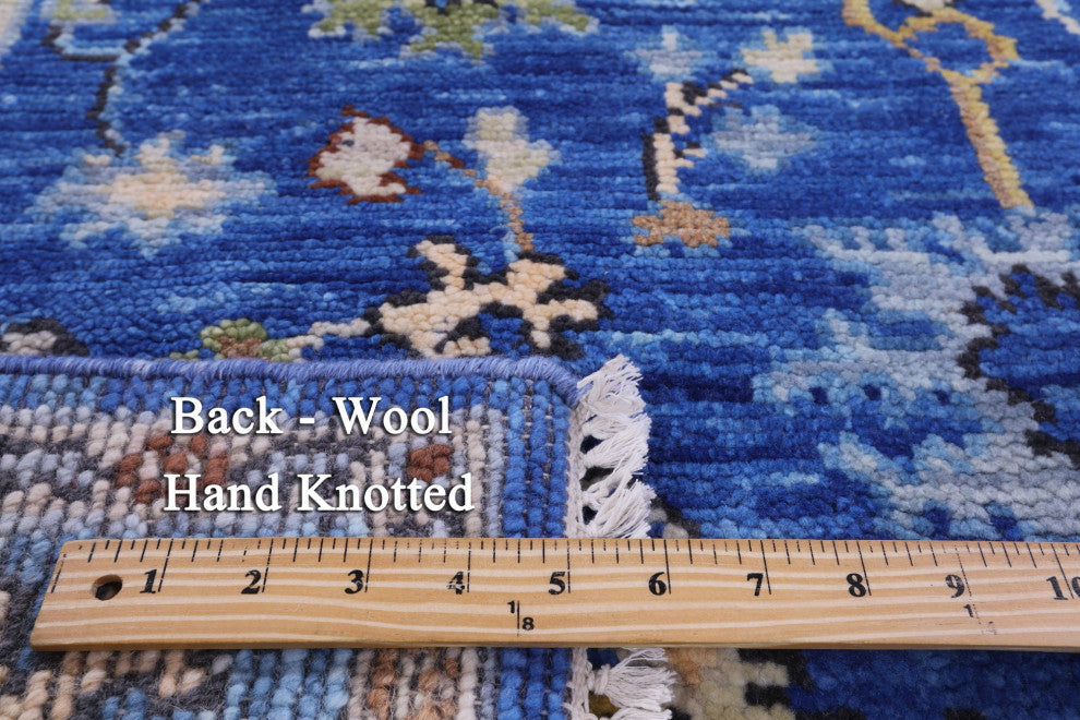 4' 1" X 6' 3" Handmade Turkish Oushak Wool Rug - Q15929