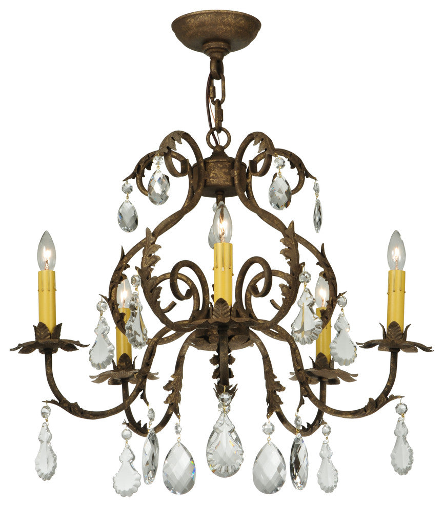 24W Chantilly 5 LT Chandelier