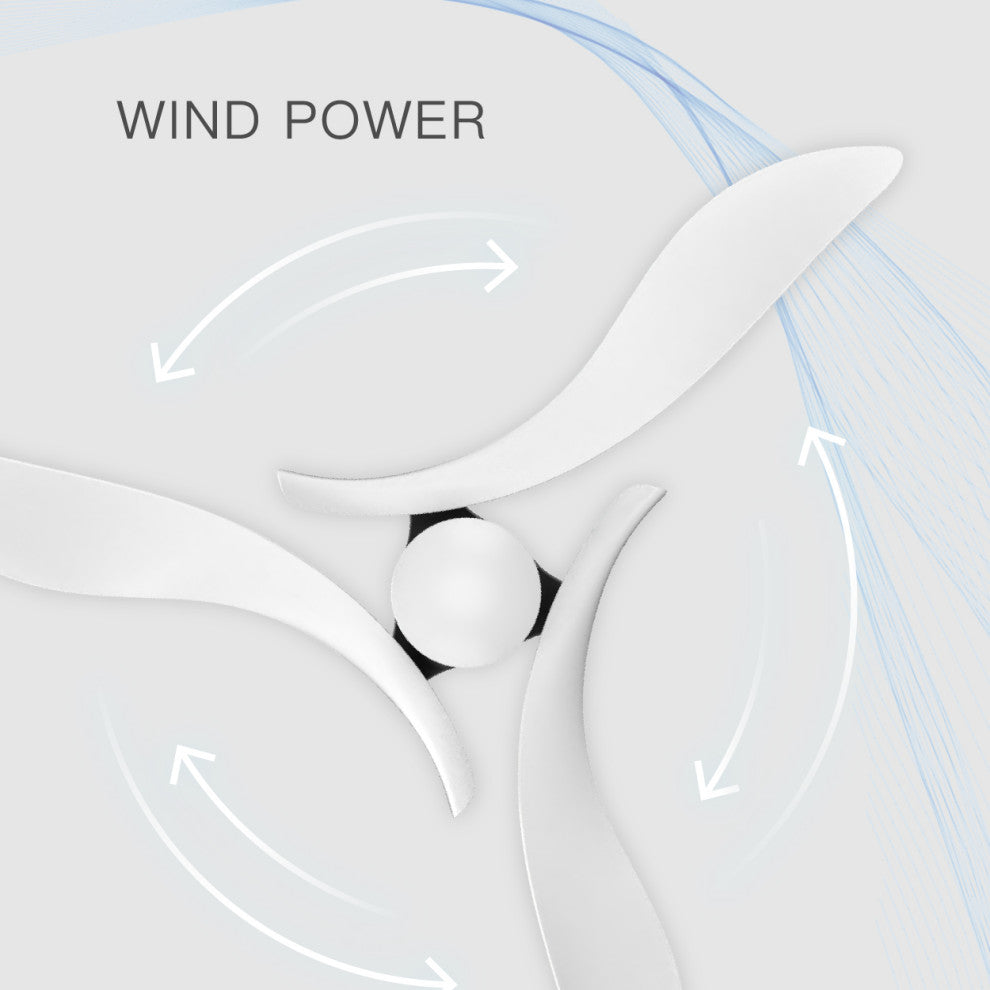 54 in. Indoor White Modern Ceiling Fan with Light