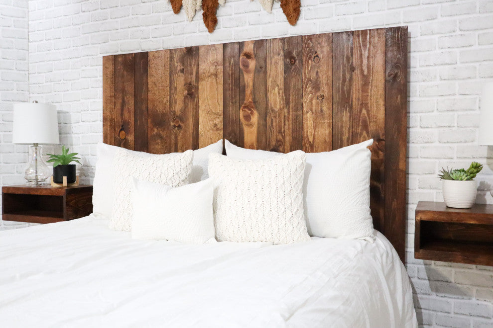 Handcrafted Headboard, Leaner Style, Foxy Brown, Twin